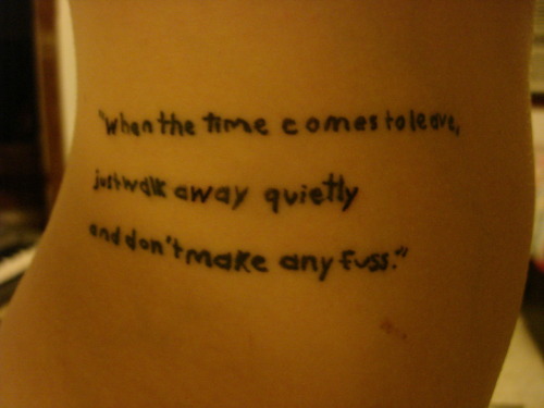 quote tattoos. Banksy Quote Tattoo. this girl